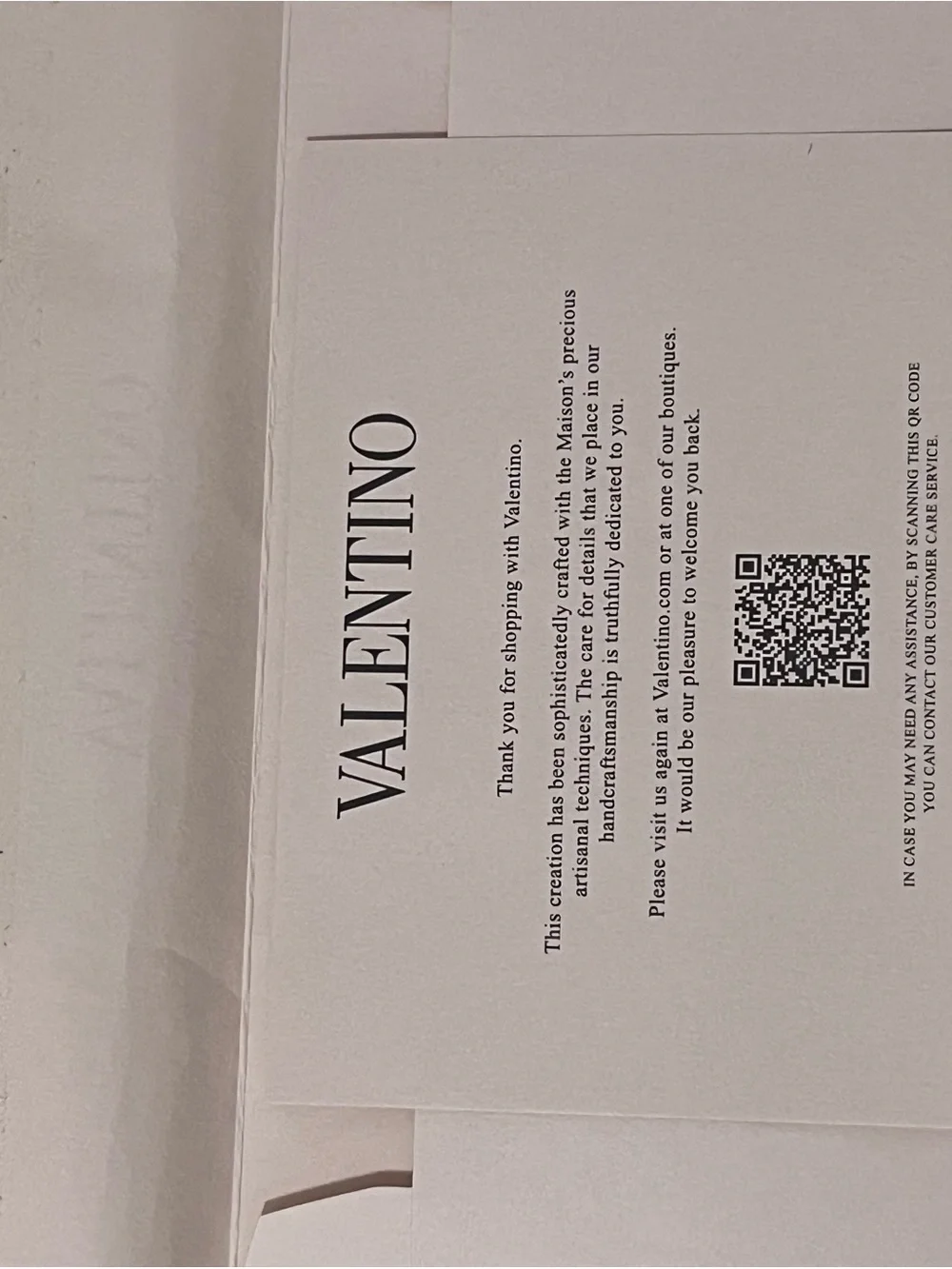 Valentino Cream Box with Black Logo